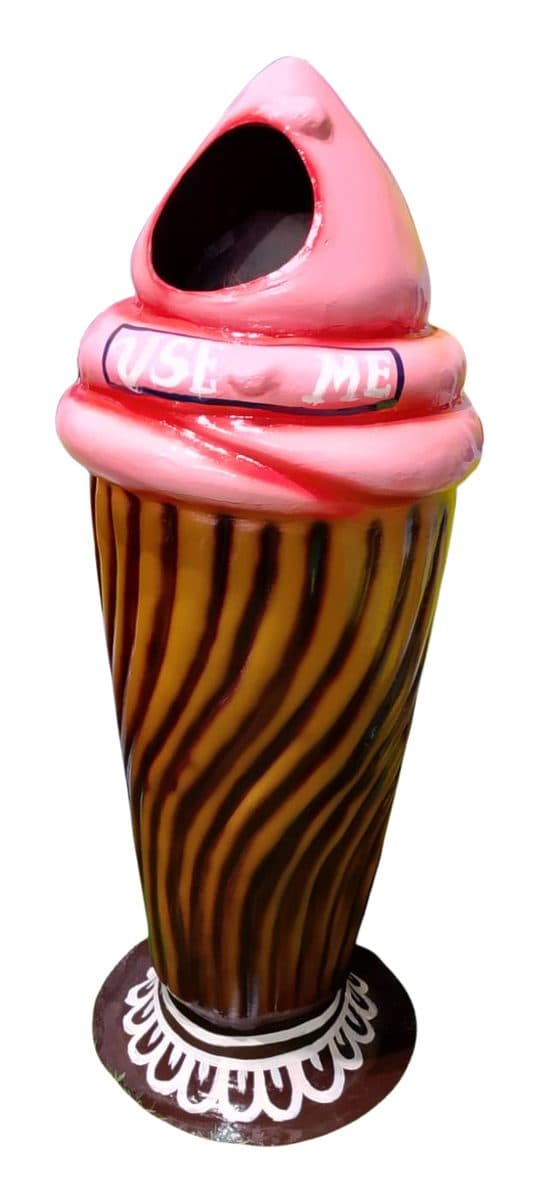 Medium Ice-Cream 'Use Me' Dustbin