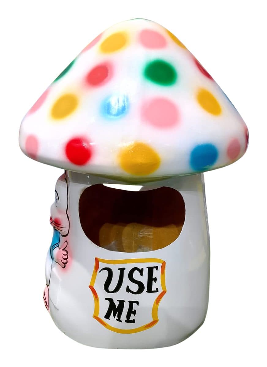 Small Mushroom 'Use Me' Dustbin