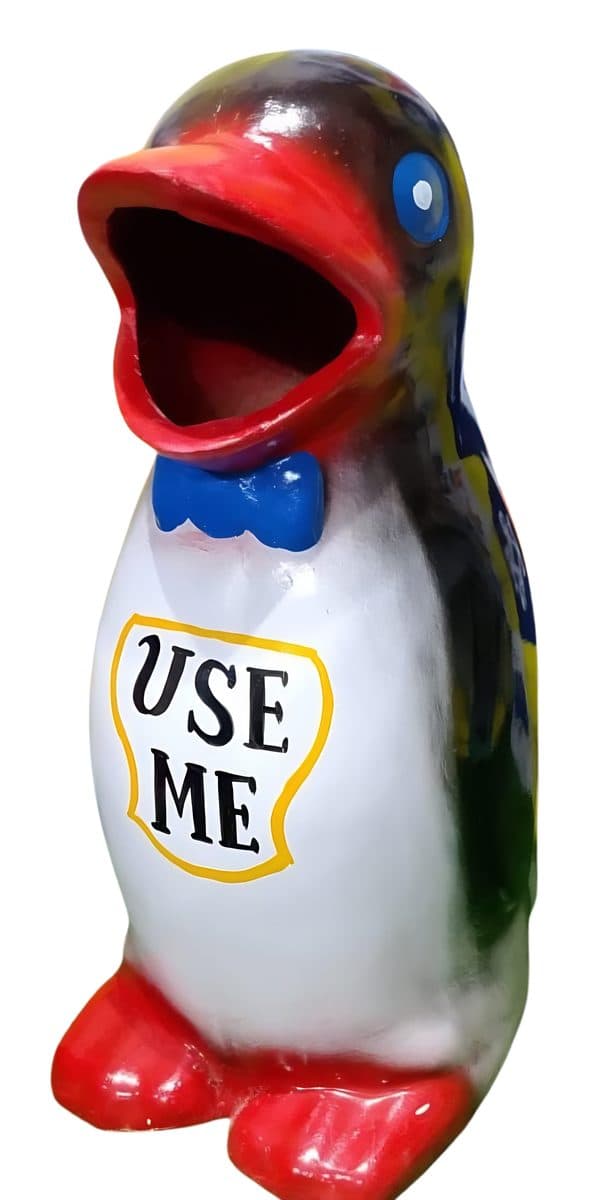 Medium Penguin 'Use Me' Dustbin